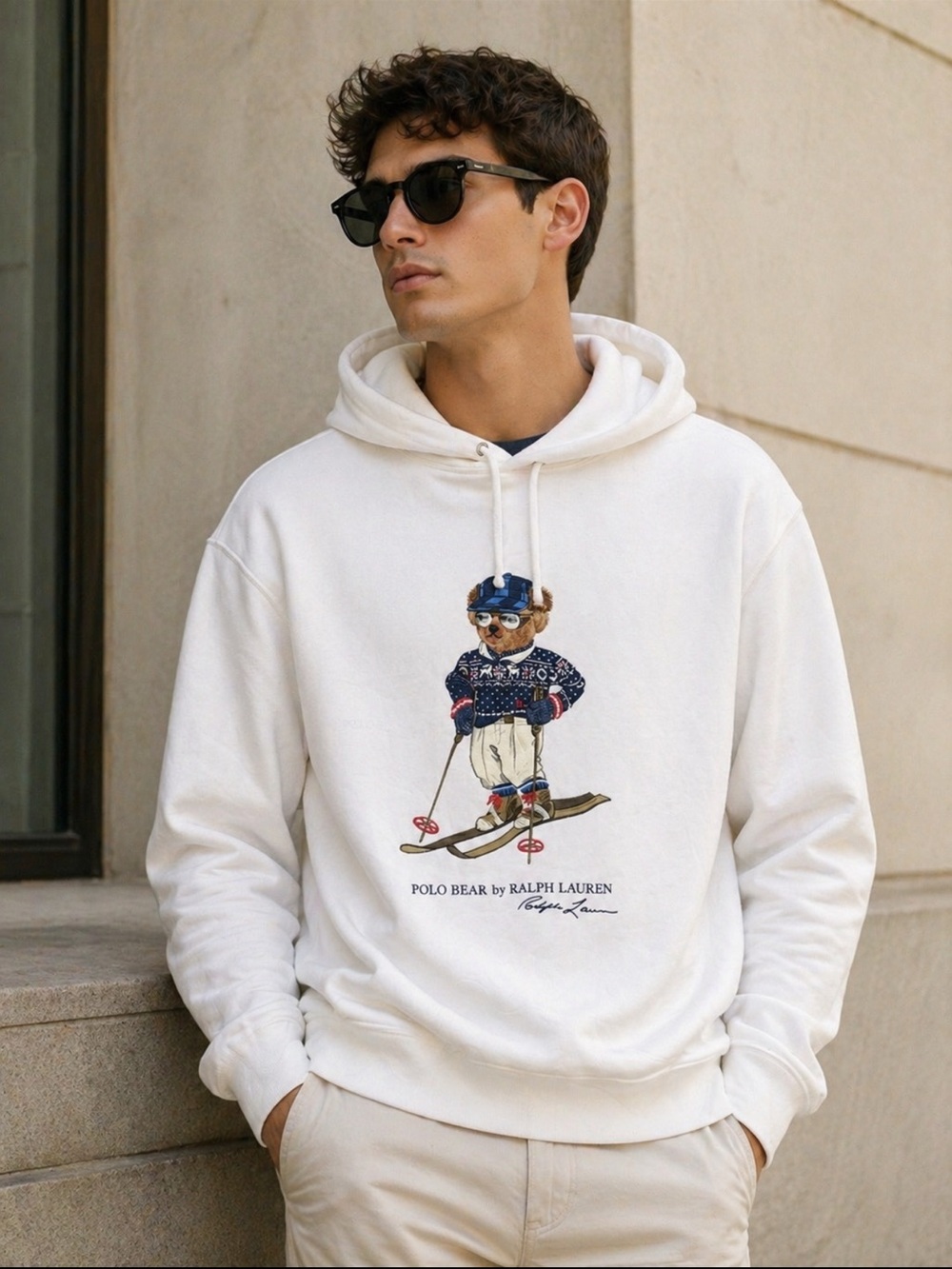 Polo Ralph Lauren Bear Hoodie Ski Bear Pullover Sweatshirt 2XLT New
